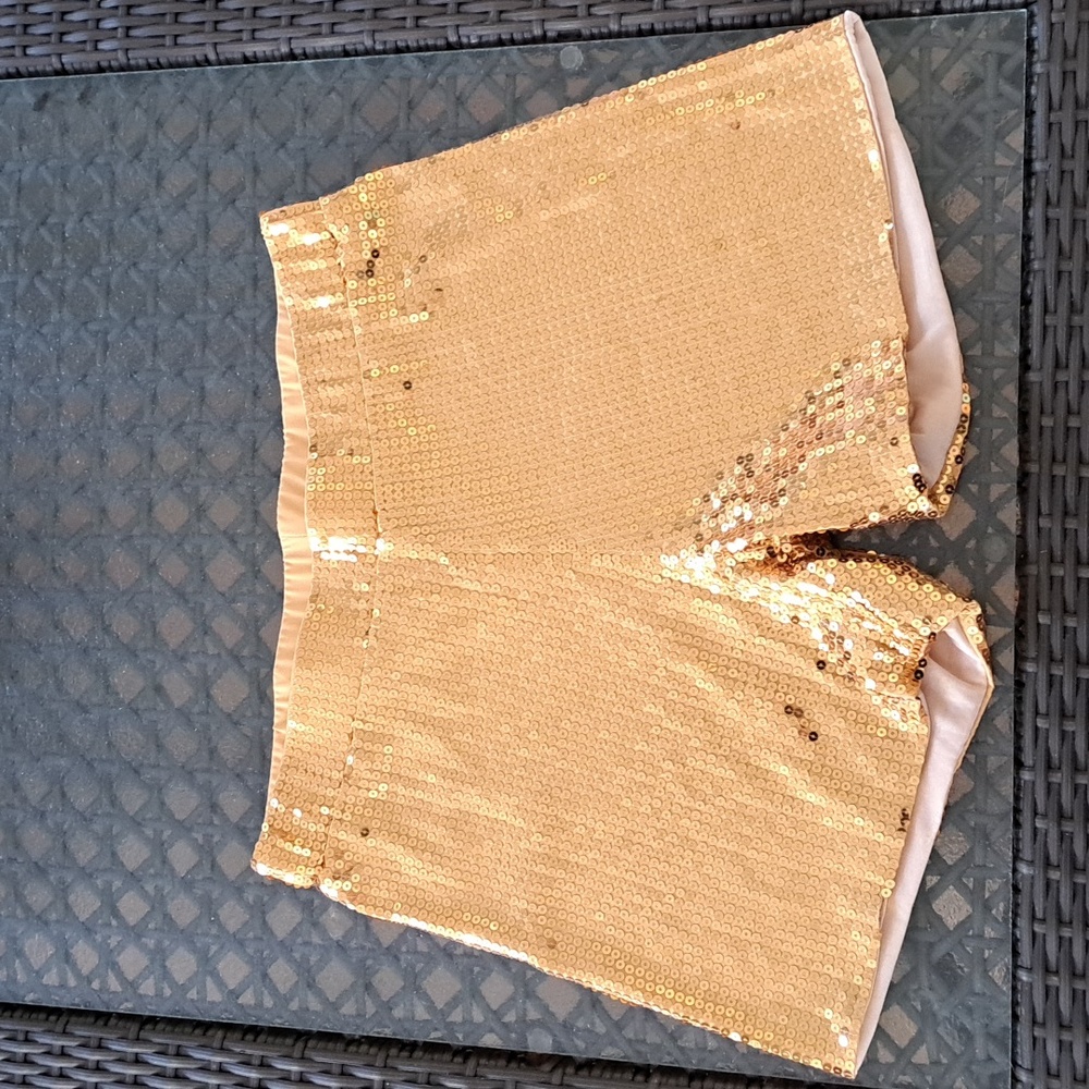 Gold Sequin Shorts